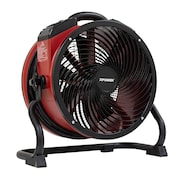 Xpower 1/4 HP, 2100 CFM, 1.6 Amps, Variable Speed Industrial Axial Air Mover with Power Outlets for Daisy Chain X-39AR-Red